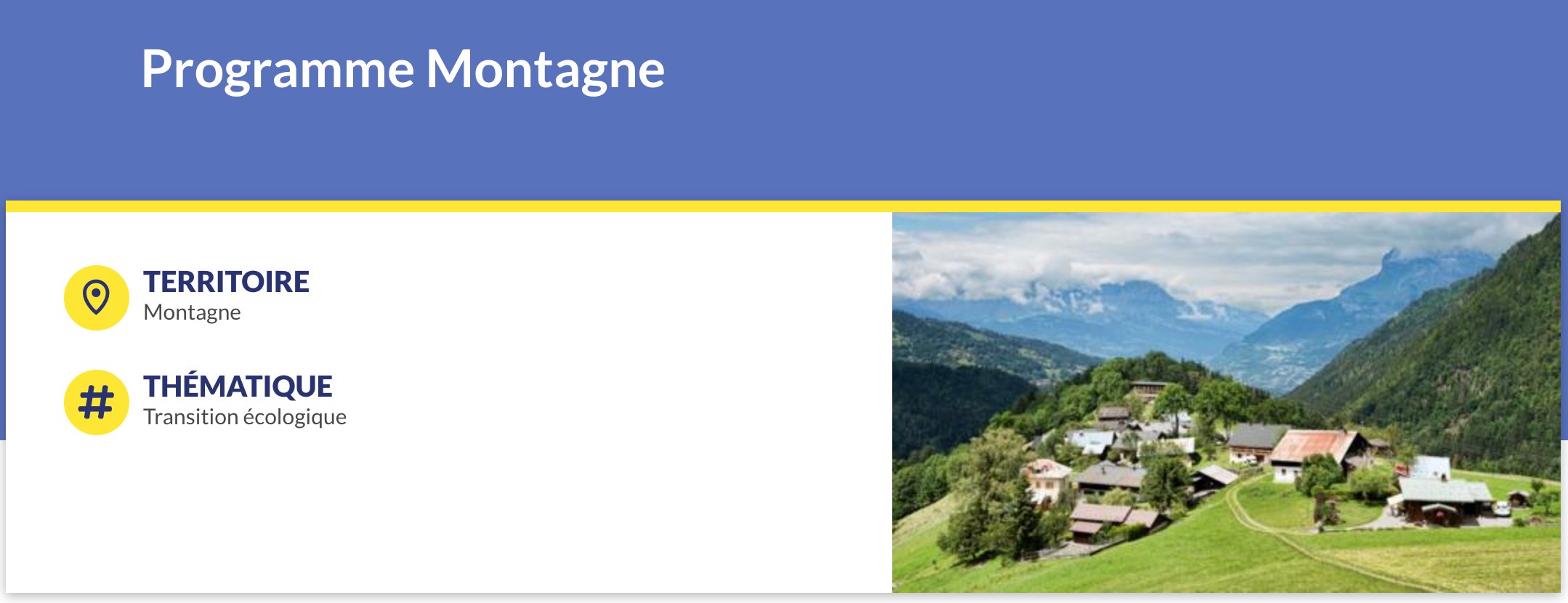 Programme montagne