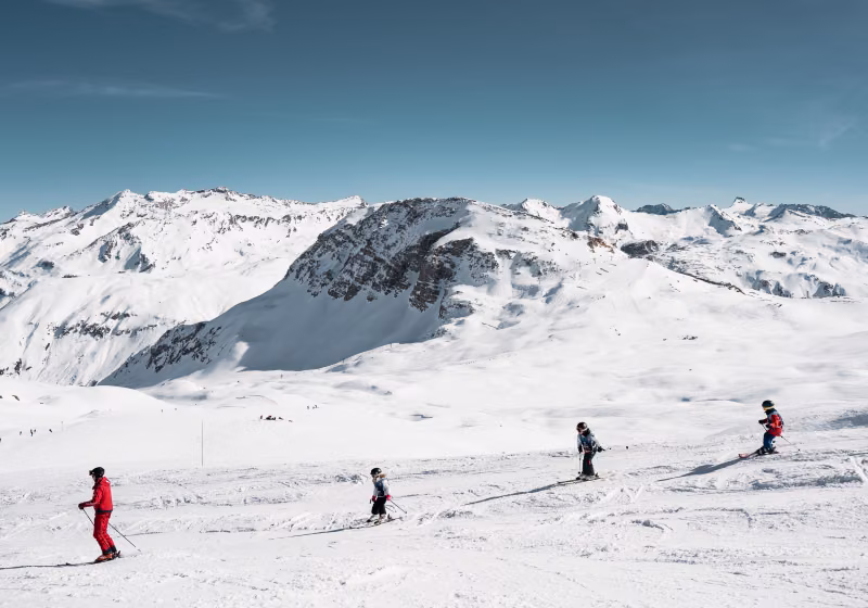 Cours de ski enfants avec l'ESF