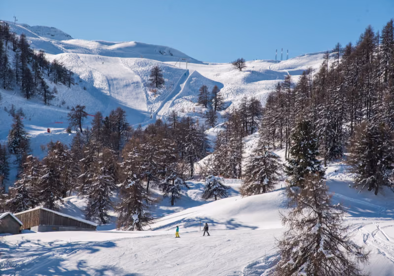 Vue sur le domaine skiable