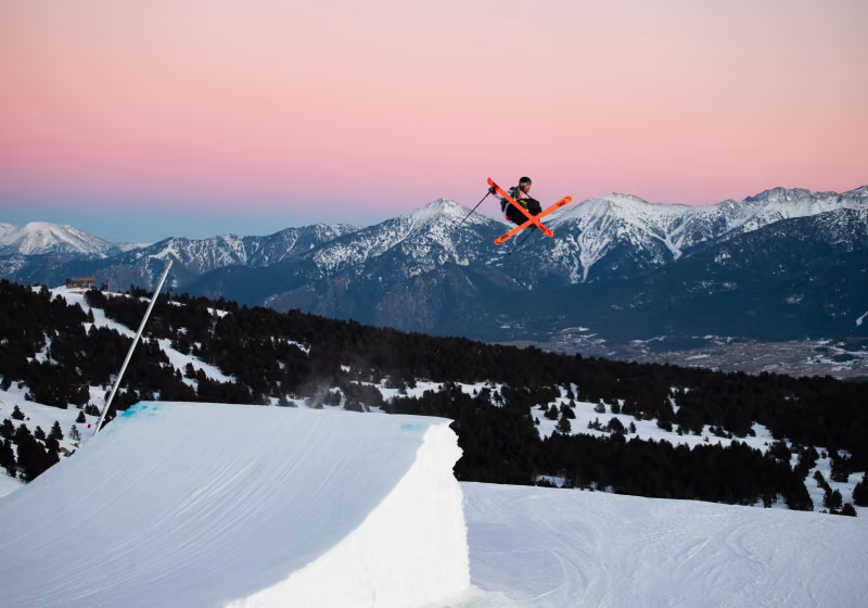 FontRomeu_Coucher de Soleil sur le snowpark _@AudeCaballero.