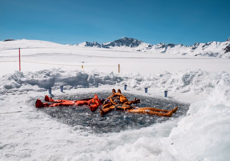 Ice floating